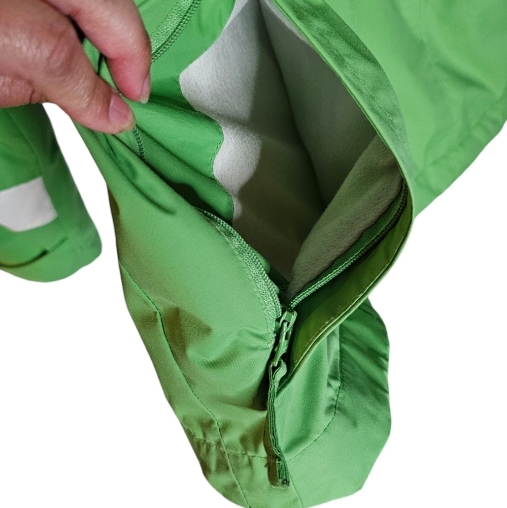 Columbia 3-in-1 Green Waterproof Ski Jacket Cream Fleece Inner Jacket womens med - Picture 7 of 16